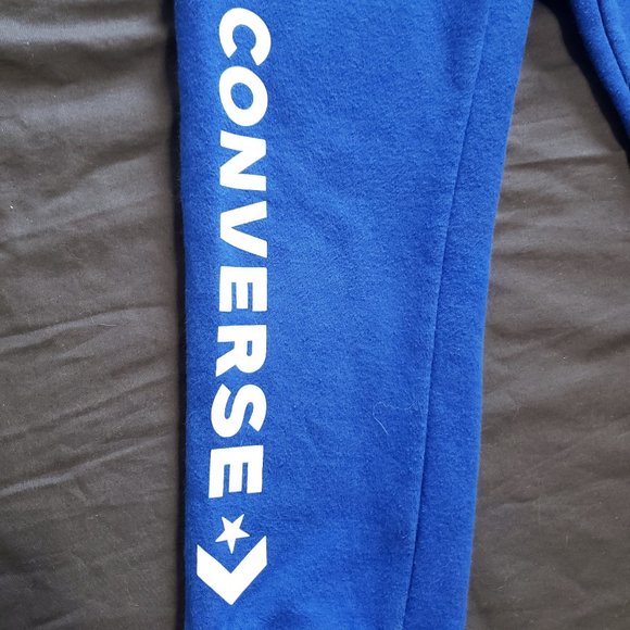 Converse Sweat Pants Adjustable Waist Thick Warm Size 6 Medium 5-6 Year Blue - Picture 5 of 5